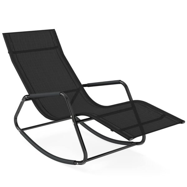 Lauko gultas ergonomiškas su supimo funkcija (Juoda)