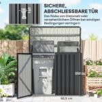 Lauko šiukšlių konteinerių dėžė dviem konteineriams, rakinama, atveriamu dangčiu – Paveikslėlis 5