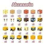 Magnetinių kubelių konstruktorius statybų aikštelė 49 detalės