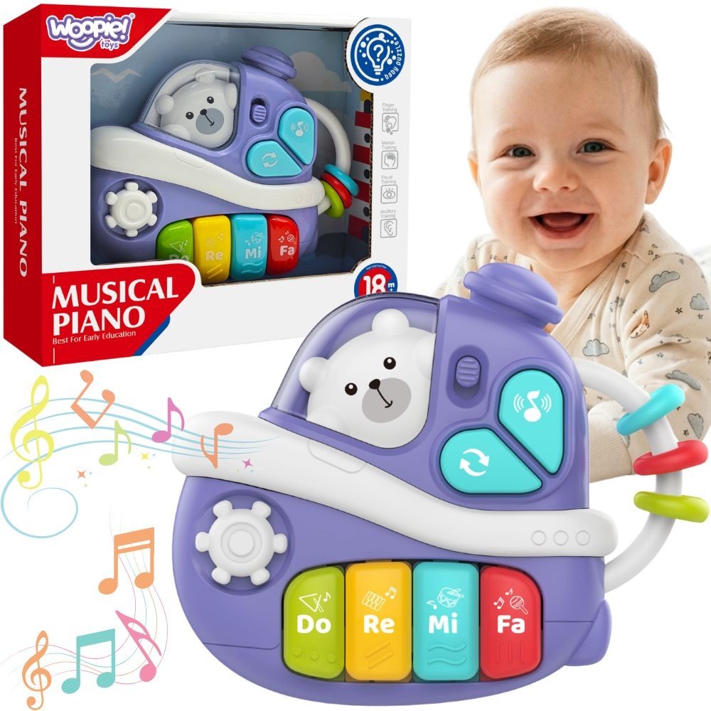 Muzikinis interaktyvus laivas-pianinas mažyliams nuo 18 mėnesių Muzikinis interaktyvus laivas-pianinas mažyliams nuo 18 mėnesių