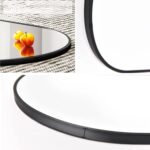 Ovalus veidrodis su juodu aliuminio rėmu 100x50 cm – Paveikslėlis 5