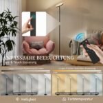 Pastatomas šviestuvas, pritemdomas RGB, valdomas pulteliu, 350° pasukama galva – Paveikslėlis 4