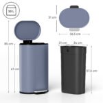 Pedalinė šiukšliadėžė su tyliu uždarymu ir metaliniu pedalu, 30 l – Paveikslėlis 3