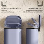 Pedalinė šiukšliadėžė su tyliu uždarymu ir metaliniu pedalu, 30 l – Paveikslėlis 5
