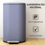 Pedalinė šiukšliadėžė su tyliu uždarymu ir metaliniu pedalu, 30 l – Paveikslėlis 6