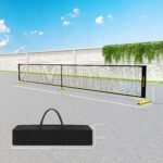 Pickleball tinklas nešiojamas su tvirtu metaliniu rėmu ir krepšiu