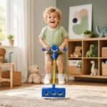 Putų Pogo šokliukas vaikams su mėlynu dinozauru