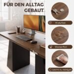Rašomasis stalas su 4 atviromis lentynomis, industrinio stiliaus, 140 cm ilgio – Paveikslėlis 7