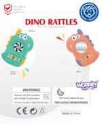 Sensorinis dinozauro kramtukas su barškučiu ir veidrodėliu – Paveikslėlis 10