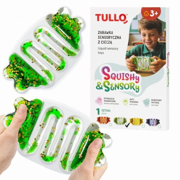 Sensorinis kamuoliukas su raminamuoju skysčiu žalias