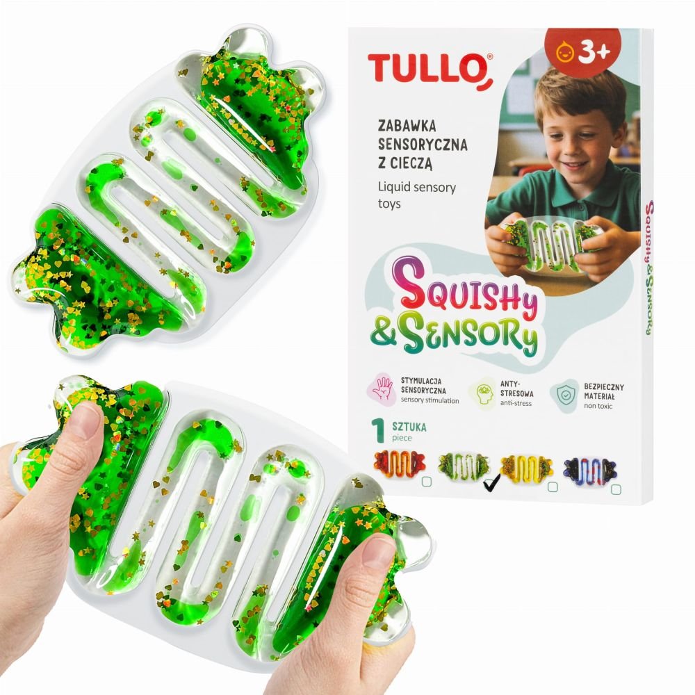 Sensorinis kamuoliukas su raminamuoju skysčiu žalias Sensorinis kamuoliukas su raminamuoju skysčiu žalias
