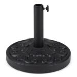 Skėčio stovas apvalus su 12 kg pagrindu 38/48 mm kotams (Juoda)