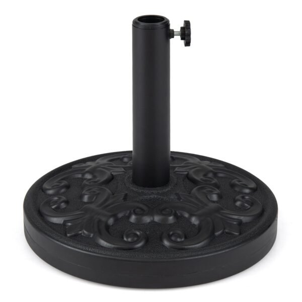 Skėčio stovas apvalus su 12 kg pagrindu 38/48 mm kotams (Juoda)
