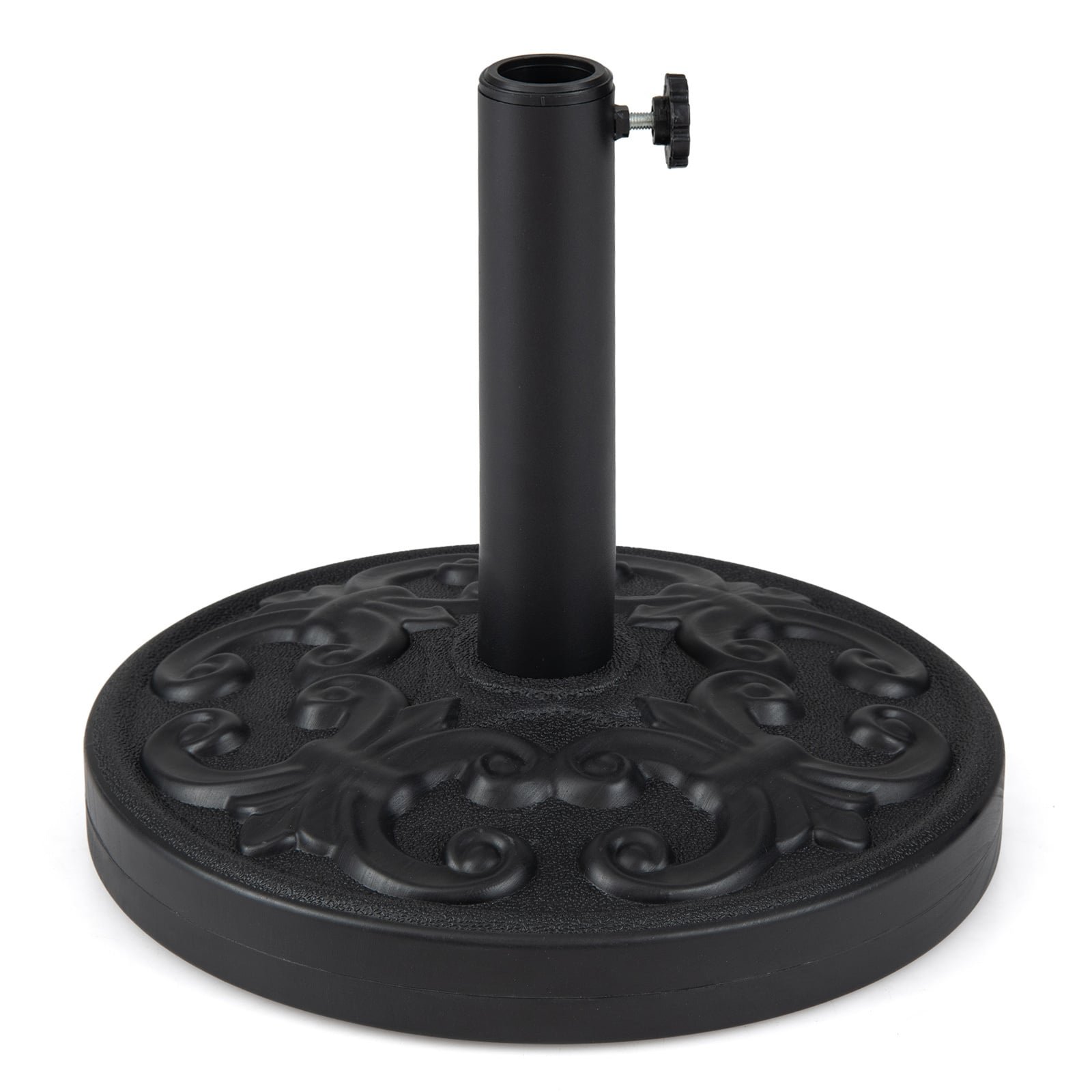 Skėčio stovas apvalus su 12 kg pagrindu 38/48 mm kotams (Juoda) Skėčio stovas apvalus su 12 kg pagrindu 38/48 mm kotams (Juoda)