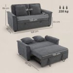 Sofa-lova dvivietė su reguliuojamu atlošu, su kišeninėmis spyruoklėmis – Paveikslėlis 3