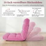 Sulankstoma grindų kėdė su reguliuojamu atlošu (Rožinė) – Paveikslėlis 5