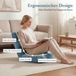Sulankstomas grindų krėslas su reguliuojamu atlošu (Žalia) – Paveikslėlis 5