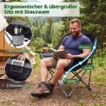 Sulankstomas krėslas ypač patogus atlaikantis iki 225 kg (Pilka) – Paveikslėlis 5