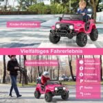 Vaikiškas elektromobilis-visureigis su tėvų nuotoliniu valdymu (Rožinė) – Paveikslėlis 3