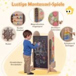 Vaikų mokymosi bokštas Montessori 4in1 daugiafunkcis (Natūrali) – Paveikslėlis 4