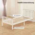Viengulės pušies medienos lovos rėmas su daiktadėže po lova – Paveikslėlis 5