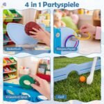 Žaidimų centras 4-in-1 su reguliuojamu aukščiu vaikams (Mėlyna) – Paveikslėlis 4
