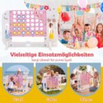 Žaidimų centras reguliuojamo aukščio daugiafunkcinis „4 iš eilės“ (Rožinė) – Paveikslėlis 3