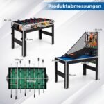 Žaidimų stalas 14-in-1 daugiafunkcinis su biliardu ir stalo futbolu (Mėlyna) – Paveikslėlis 2