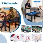 Žaidimų stalas 14-in-1 daugiafunkcinis su biliardu ir stalo futbolu (Mėlyna) – Paveikslėlis 3