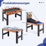 Žaidimų stalas daugiafunkcis 14-in-1 su keičiamais žaidimais (Natūrali) – Paveikslėlis 2