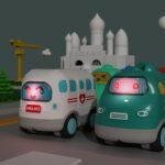 Žaislinis interaktyvus ambulansas su šviesomis ir garsais mažyliams – Paveikslėlis 3
