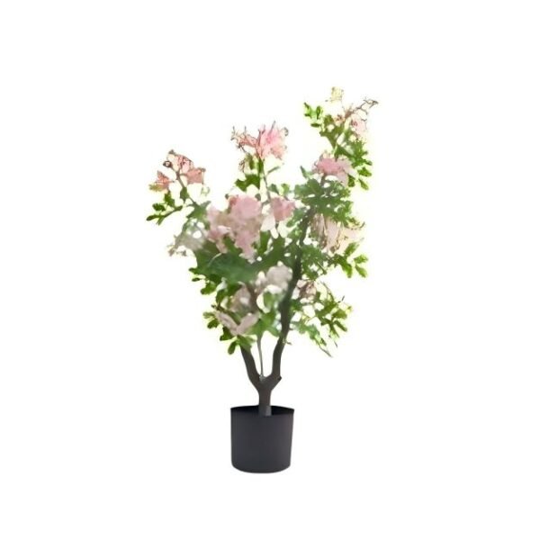 Dirbtinis Impatiens medelis su 210 šilko žiedų 90 cm aukščio (Rožinė)