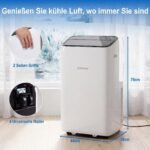 Mobilus oro kondicionierius su vėsinimo ir šildymo funkcijomis 12000 BTU (Balta) – Paveikslėlis 4