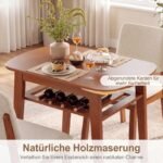 3 dalių valgomojo stalo komplektas su integruota daiktadėže (Smėlio) – Paveikslėlis 3