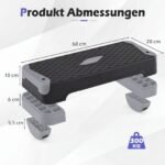 Aerobikos steperis reguliuojamo aukščio su balansavimo funkcija (Pilka) – Paveikslėlis 2
