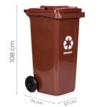 Atliekų konteinerių rinkinys 2x240 l iš HDPE su guminiais ratais – Paveikslėlis 10