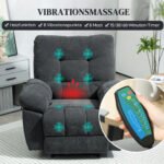 Atlošiamas masažinis fotelis su 8 vibracijos taškais ir šildymu – Paveikslėlis 4
