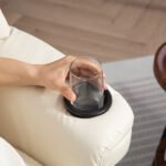 Atlošiamas poilsio krėslas su 360° pasukimu, puodelio laikikliu ir kišene – Paveikslėlis 9