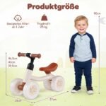Balansinis dviratukas su šviečiančiais ratais ir vairo ribotuvu (Balta) – Paveikslėlis 2