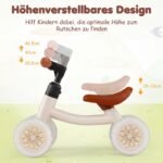 Balansinis dviratukas su šviečiančiais ratais ir vairo ribotuvu (Balta) – Paveikslėlis 3