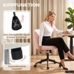 Biuro kėdė iš teddy fliso, reguliuojamo aukščio, pasukama – Paveikslėlis 5