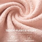 Biuro kėdė iš teddy fliso, reguliuojamo aukščio, pasukama – Paveikslėlis 7