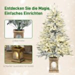 Dirbtinė Kalėdų eglutė su sniegu, 100 LED ir 8 šviesos režimais, 120 cm – Paveikslėlis 7