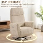 Elektrinis poilsio krėslas su 2 varikliais, pasukamas ir su USB jungtimi – Paveikslėlis 6