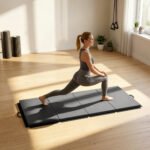 Gimnastikos kilimėlis sulankstomas su rankenomis, 180x80x5 cm – Paveikslėlis 9