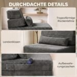 Grindinė sulankstoma sofa-lova be rėmo, su storu putplasčiu ir nugaros atrama – Paveikslėlis 7