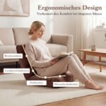 Grindų krėslas su reguliuojamu atlošu ir sulankstoma konstrukcija (Ruda) – Paveikslėlis 4