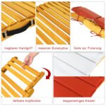 Ergonomiški sodo gultai iš akacijos medžio su dvigubais paminkštinimais (Natūrali) – Paveikslėlis 5