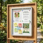 Informacinis stendas užrakinamas su magnetine rašymo lenta (Sidabrinė) – Paveikslėlis 3
