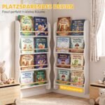 Knygų lentyna Montessori vaikams, su 4 lentynomis ir apsauga nuo apvirtimo – Paveikslėlis 4